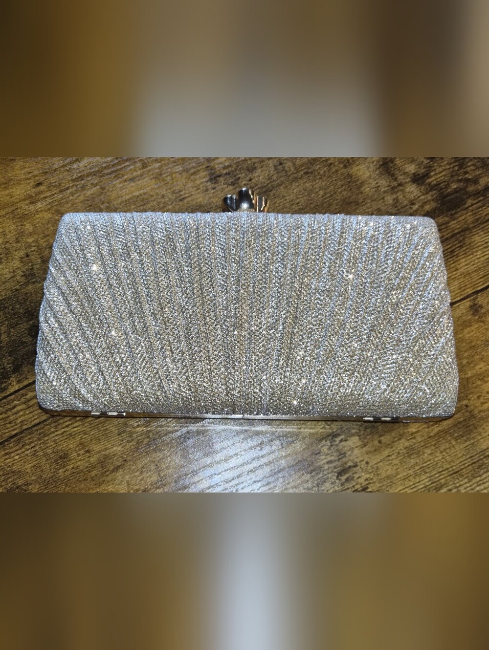 Silver Sparkle Evening Clutch